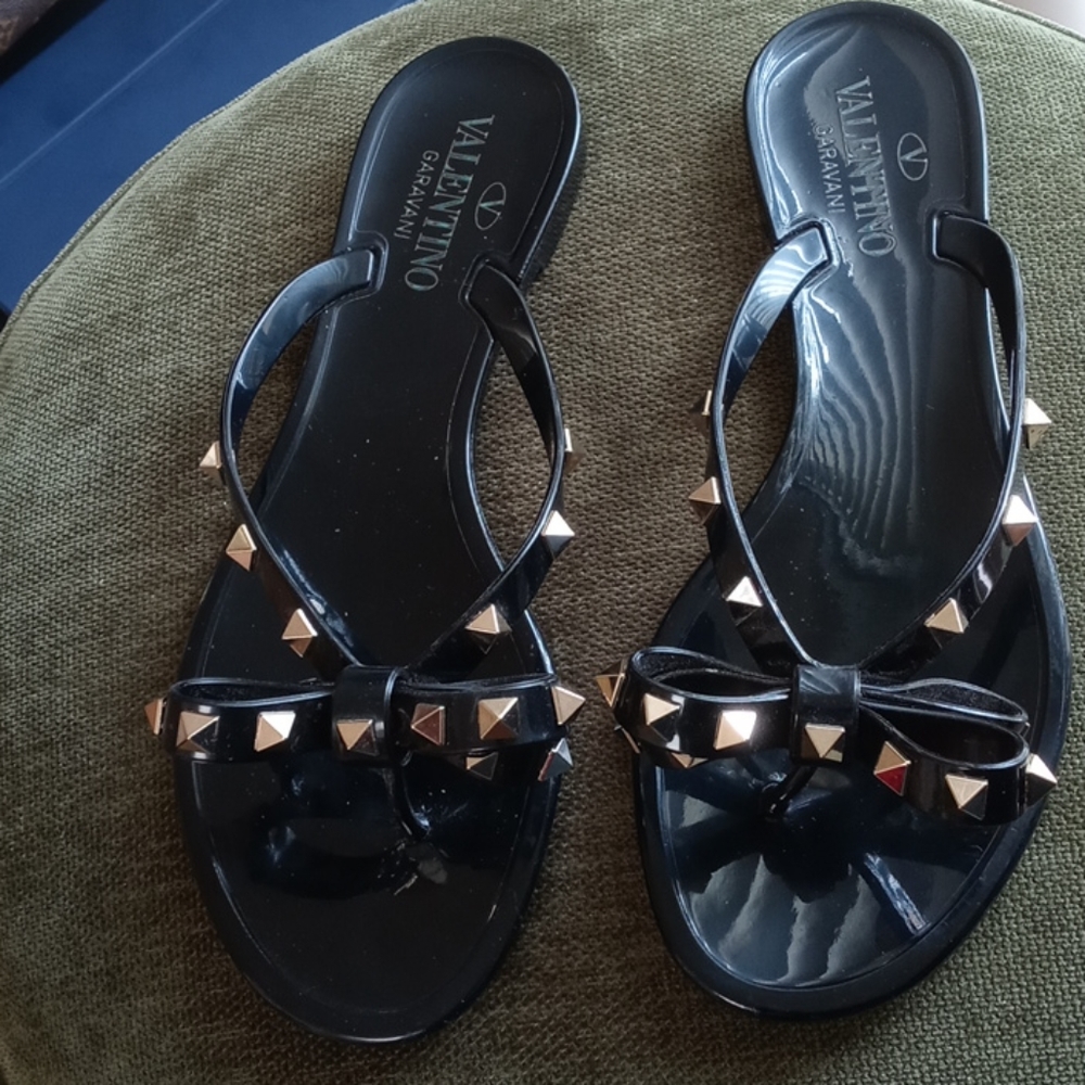 Valentino PVC Rockstud thongs